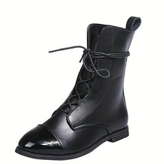 Women's Lace Up Motorcycle Combat Boots