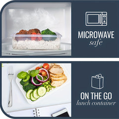 24pcs Refrigerator Storage Plastic Box Lunch Bento Box BPA Food Pantry Organizer