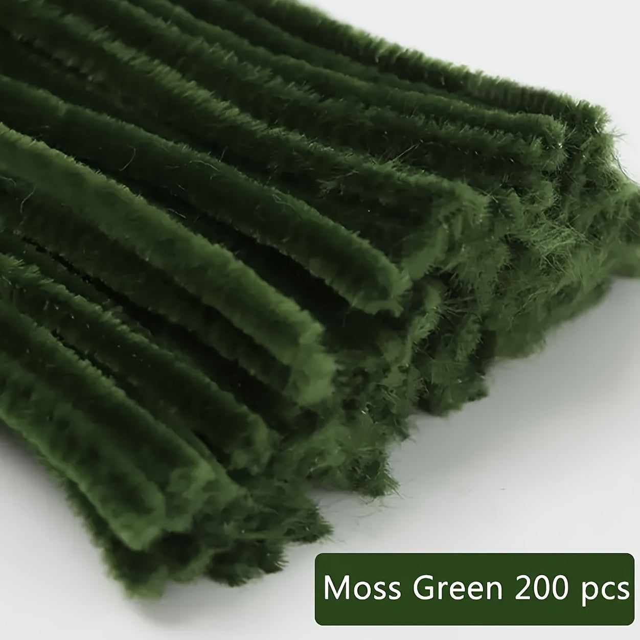 200pcs Green Pipe Cleaners Flexible Chenille Stems for DIY Crafts