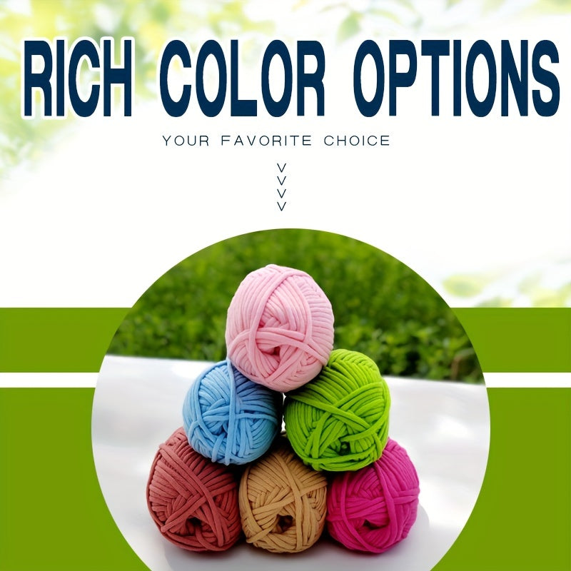 2pcs Chunky Soft Yarn for Crochet Knitting Beginners 50g Roll
