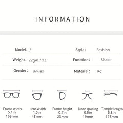 Frameless Connected Mixed Pentagram Metal Sunglasses