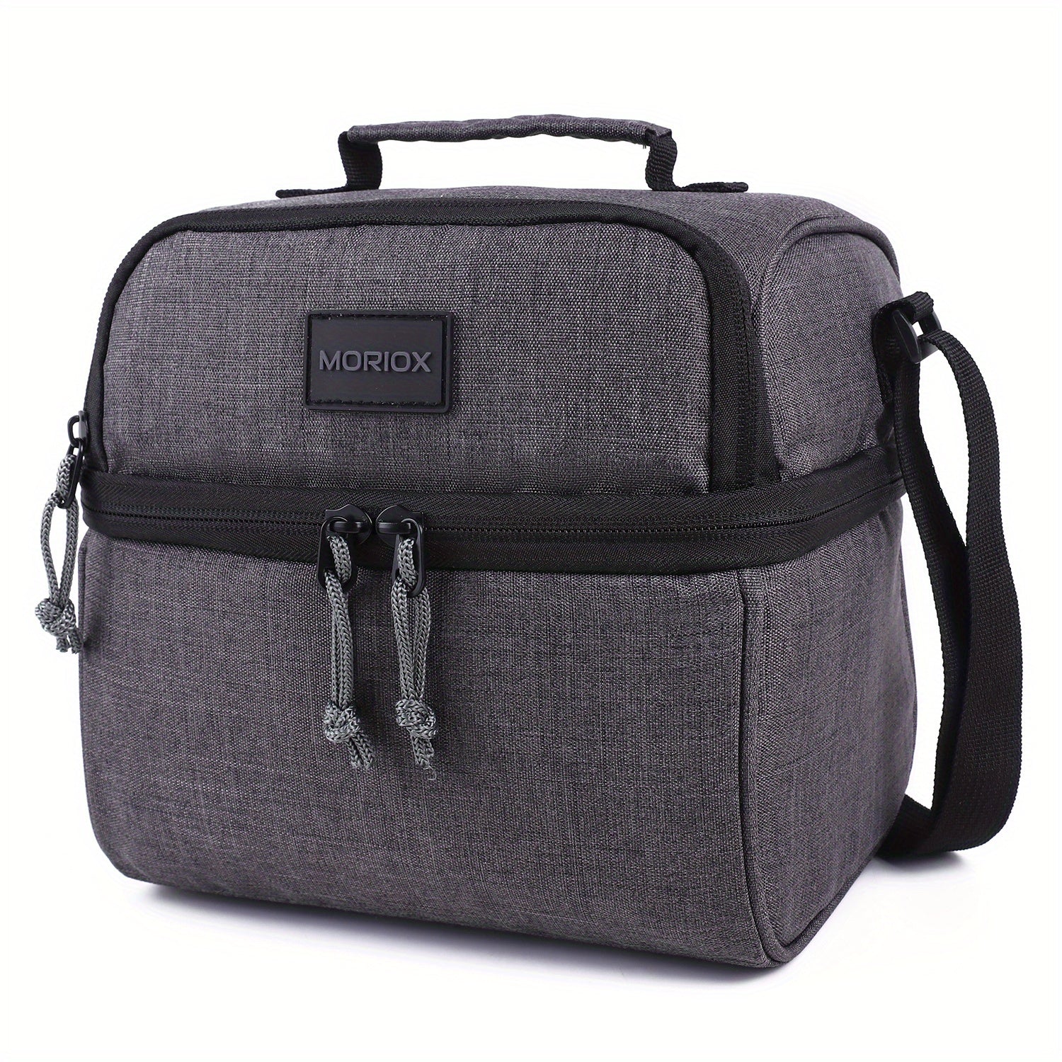 2 Compartment Lunch Bag Insulated Leakproof Shoulder Strap Work School Picnic