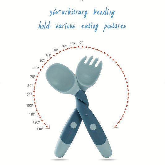 Kids Training Spoon Fork Safe Environmentally Friendly Materials