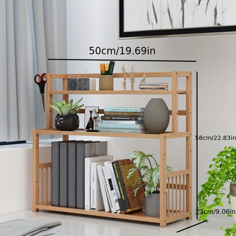 Stylish Student Desktop Bookshelf for Home Office Dormitory