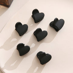 5pcs Matte Heart Hair Claw Clip Grip for Thick Hair