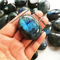 Labradorite Palm Stone Crystal Chakra Reiki Polished Healing Pocket Worry Stone