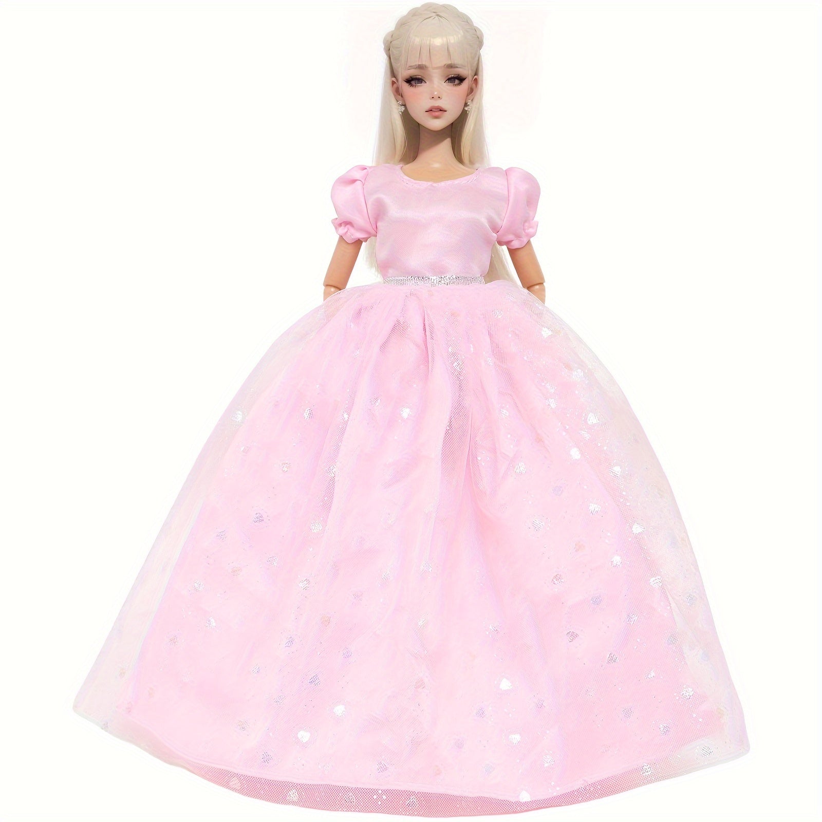 Doll Wedding Dress Lace Princess Party Prom Dress for 11.5-Inch Doll