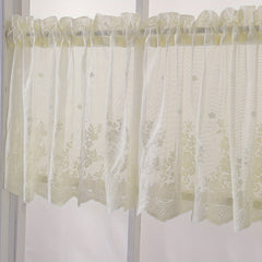 Pastoral Floral Curtain for Kitchen Bedroom Balcony Cafe Living Room