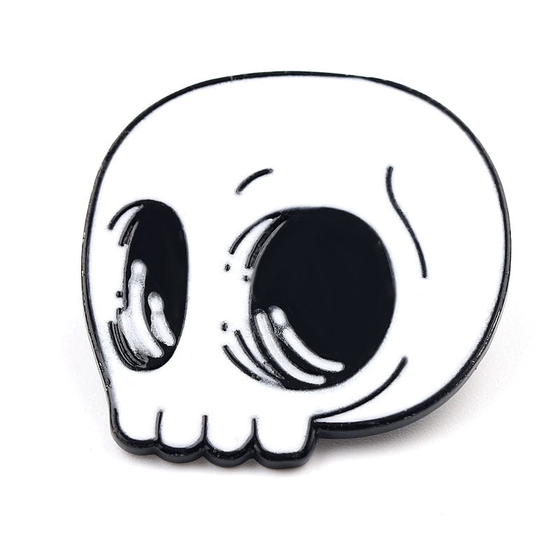 Cartoon Skull Alloy Drip Oil Brooch Clothing Bag Accessories