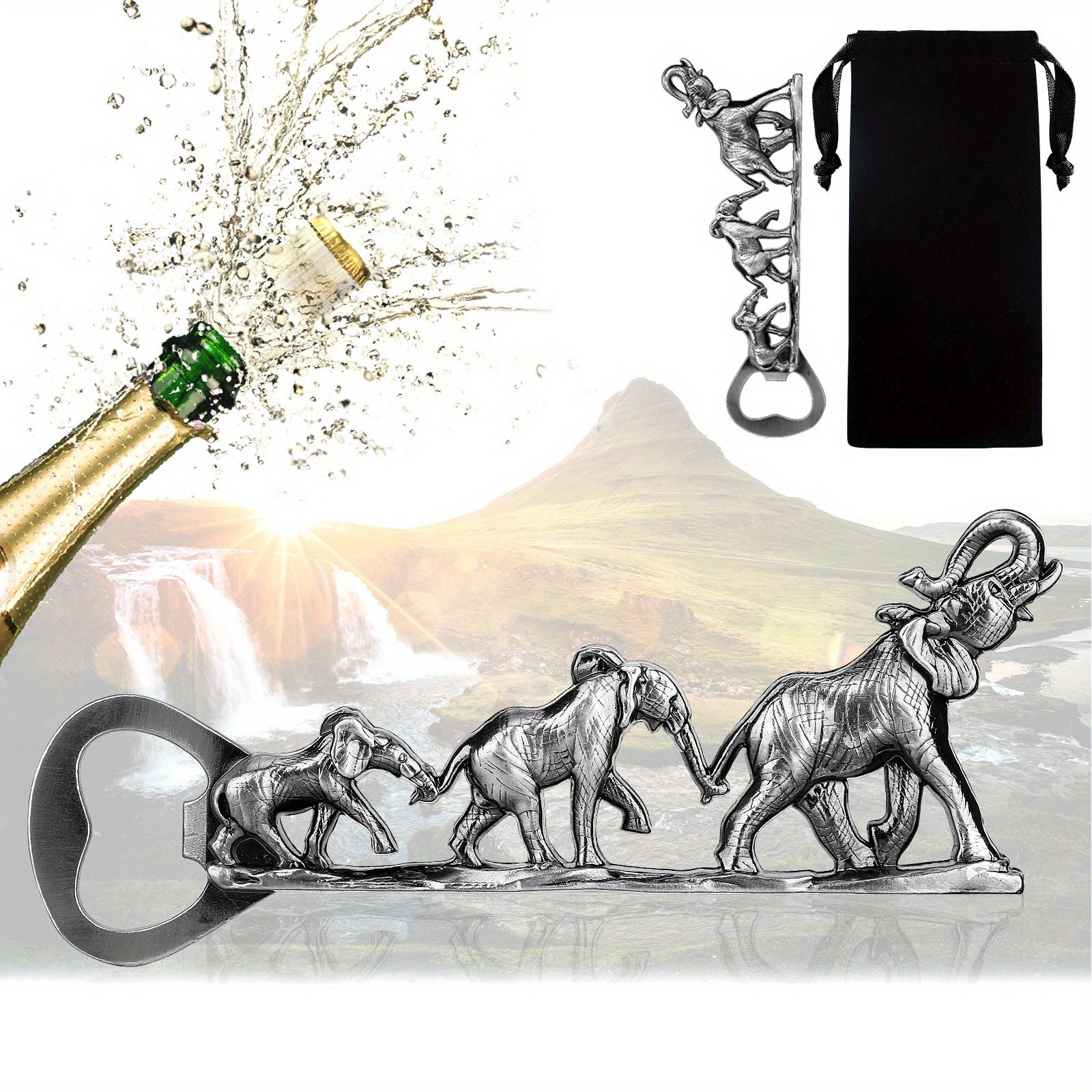 Elephant Bottle Opener for Men & Women - Unique Gift for Birthday or Christmas