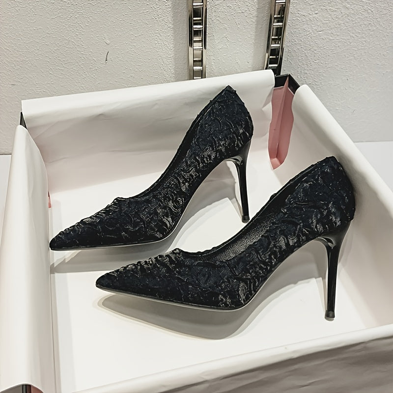 Point Toe Stiletto Heeled Pumps Women Work Shoes High Heels