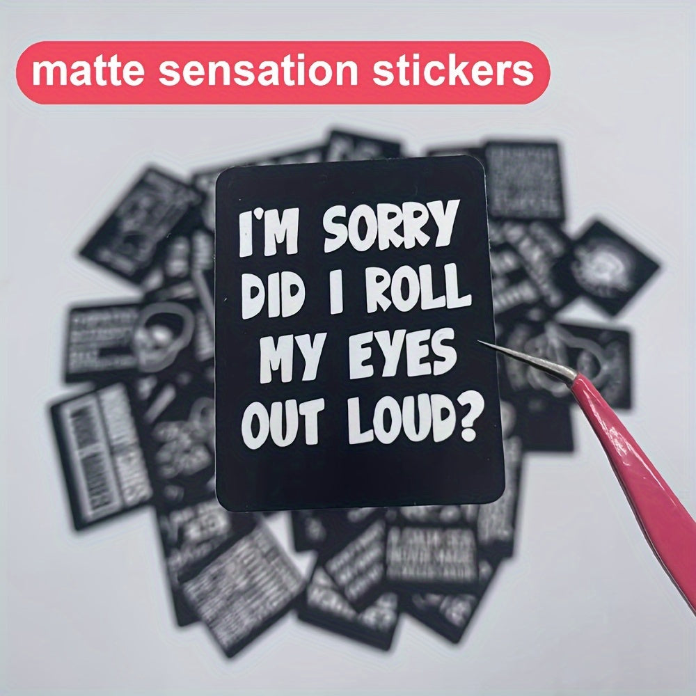 40 Funny Matte Stickers Waterproof Decals with Quotes for Laptops Water Bottles