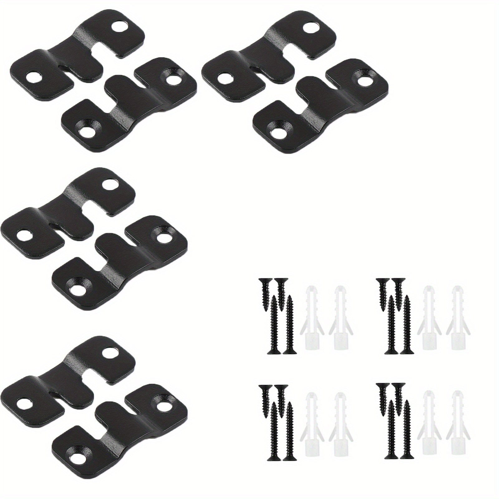 Flush Mount Bracket Set Stainless Steel for Mirror Photo Shelf Cabinet