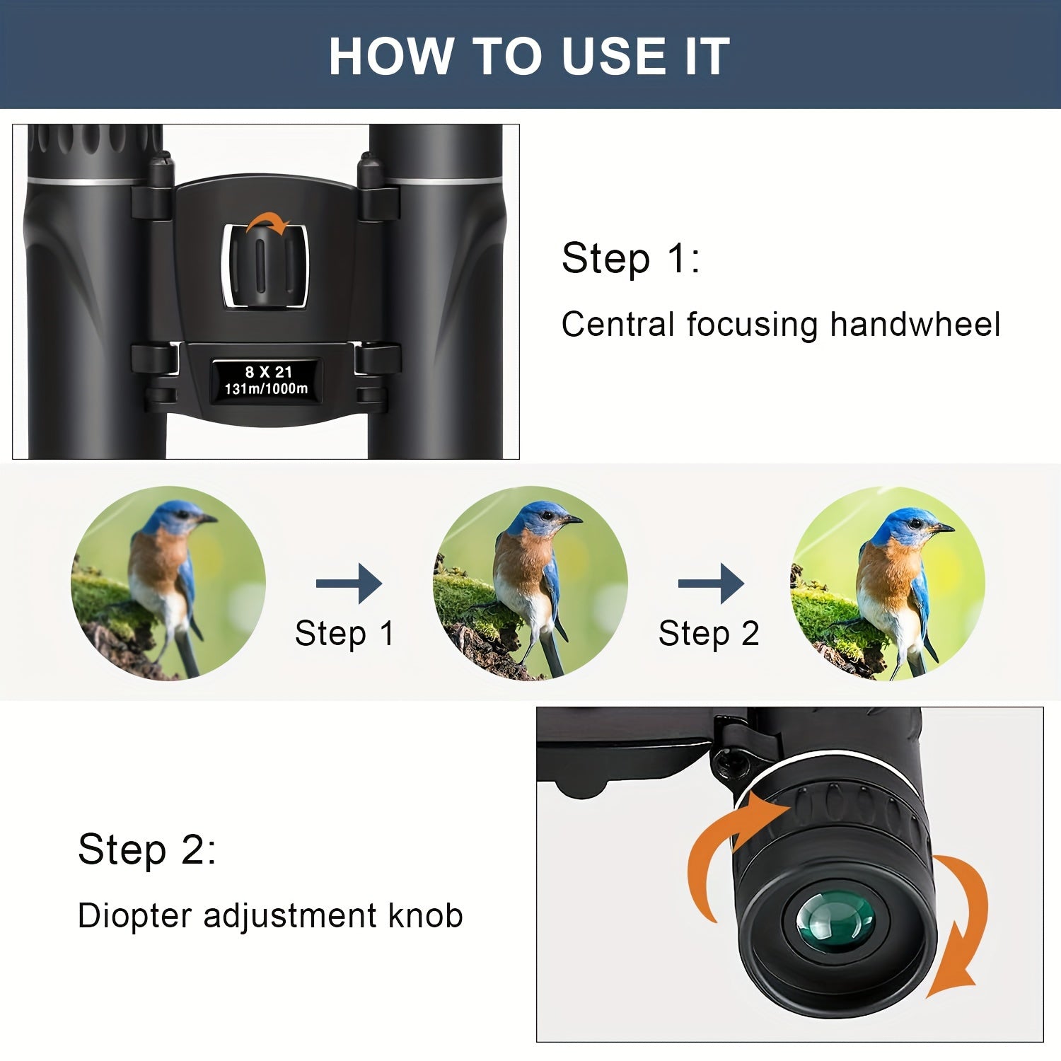 HD Long Distance Professional Binoculars Waterproof Portable Binoculars