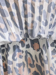  Leopard Print High Waisted A-line Skirt