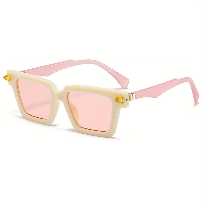 Y2K Square Sunglasses Large Jelly Block UV400 Sun Shades Glasses