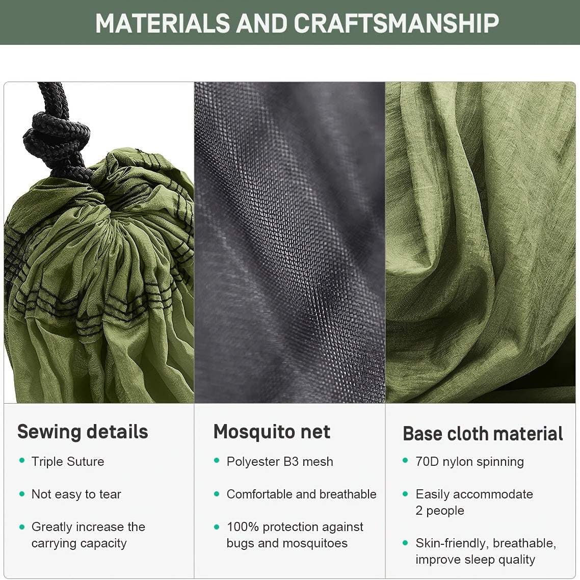 ETROL Hammock with Mosquito Net - Outdoor Camping Gear