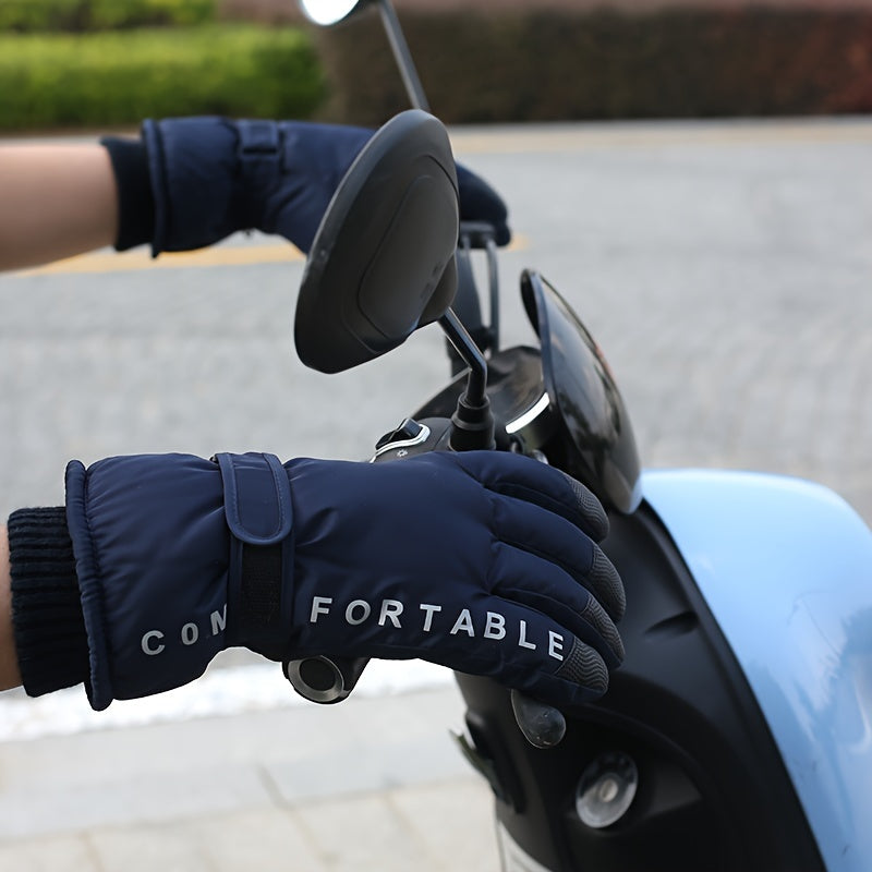 Men's Winter Touch Screen Ski Gloves Thick Warm Windproof & Waterproof