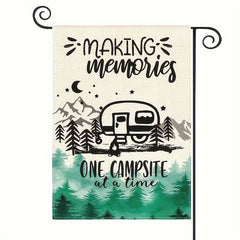 Camping Garden Flag Double Sided RV Campfire Yard Outdoor Decoration