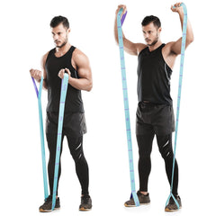 Yoga Pilates Fitness Stretching Strap Durable Polyester Elastic Band