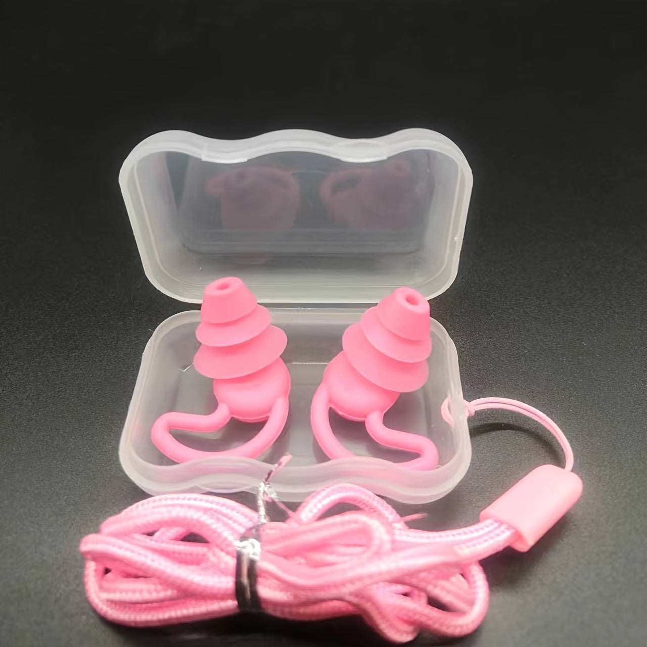 Waterproof Silicone Earplugs with Storage Box for Swimming, Diving, Sleeping