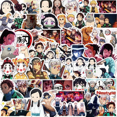 50 Anime Ghost Slayer Blade Stickers Waterproof Decorative
