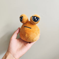 Small My Pet Alien Pou Plush Toy Light Brown Stuffed Plushie