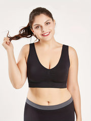  Seamless Push Up Sports Bra Full Coverage with Pads