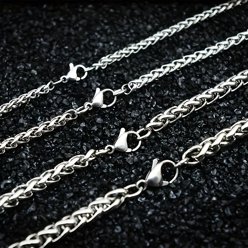 Titanium Steel Flower Basket Necklace for Men and Women
