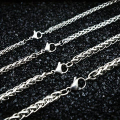 Titanium Steel Flower Basket Necklace for Men and Women