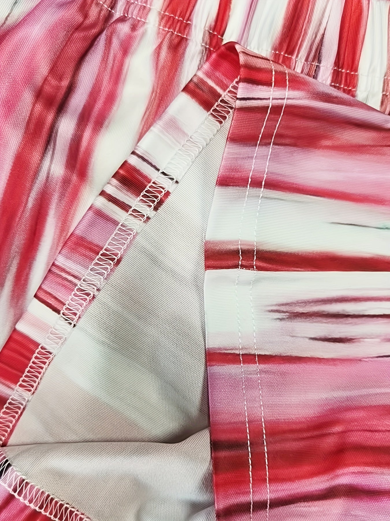 Women's Plus Stripe Print Wide Leg Trousers