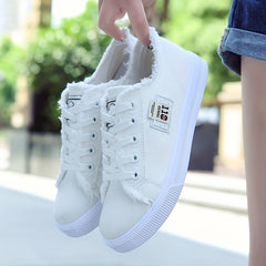Women's Canvas Lace Up Shoes Lightweight Casual Walking Shoes