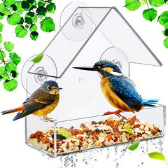 Acrylic Parrot Bird House Outdoor Feeder