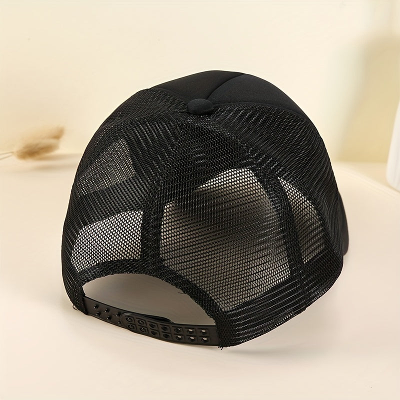 Men's Embroidered Baseball Cap Outdoor Mesh Hat
