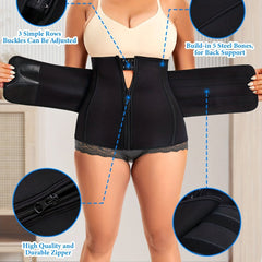  Zipper Waist Trainer Tummy Control Shaper