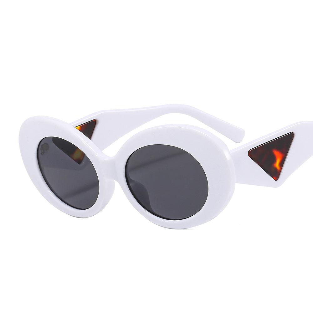 Oval Sunglasses UV400 Vintage Ladies Stylish Small Round Sunglasses