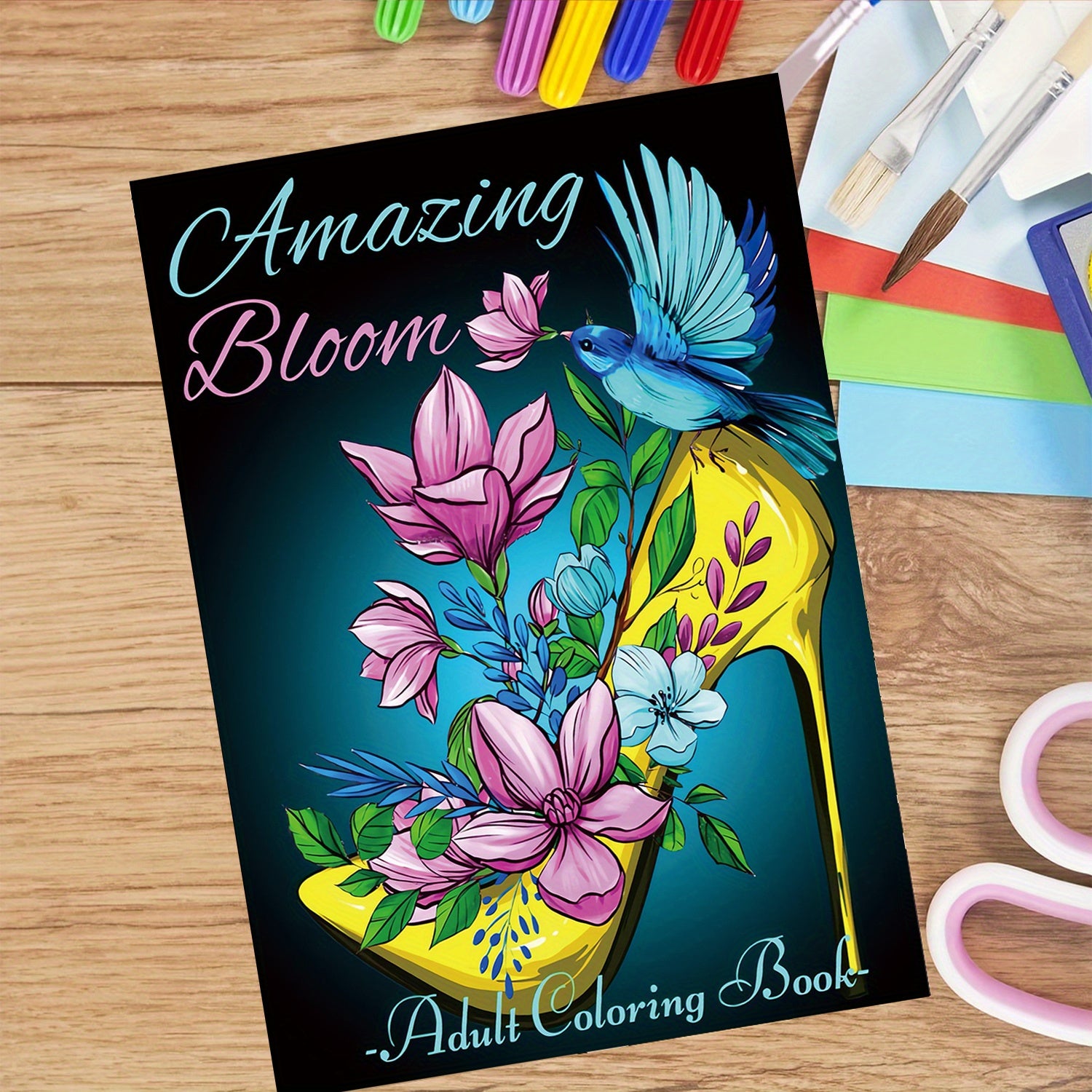 Blooming Shoes Coloring Book 22 Pages 28x20 Drawing Board