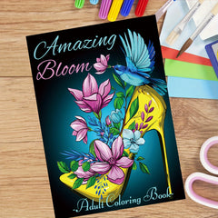 Blooming Shoes Coloring Book 22 Pages 28x20 Drawing Board