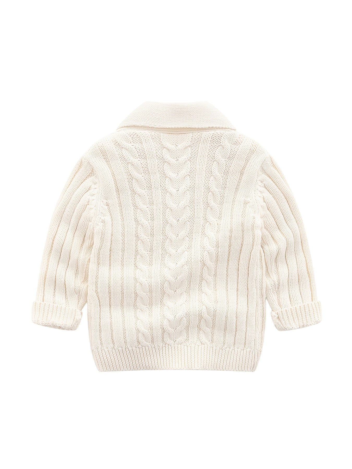 Kids Cable Knit V Neck Cardigan Winter Outwear