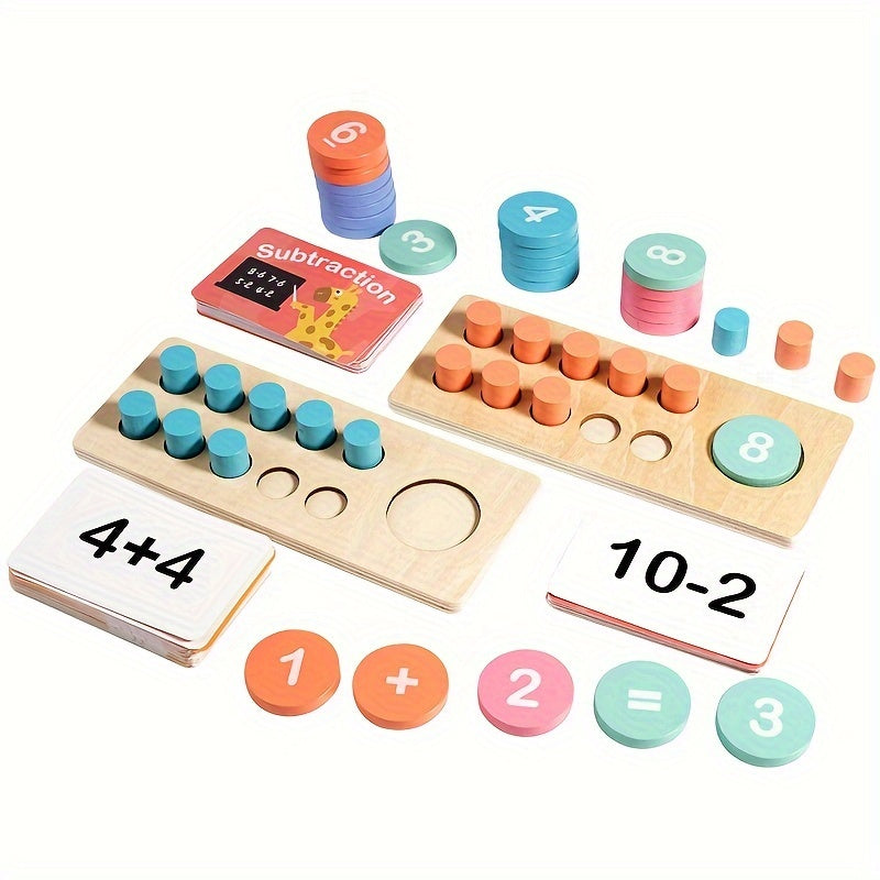 Interactive Ten Frame Counting Boards with Wooden Number Tiles