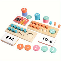 Interactive Ten Frame Counting Boards with Wooden Number Tiles
