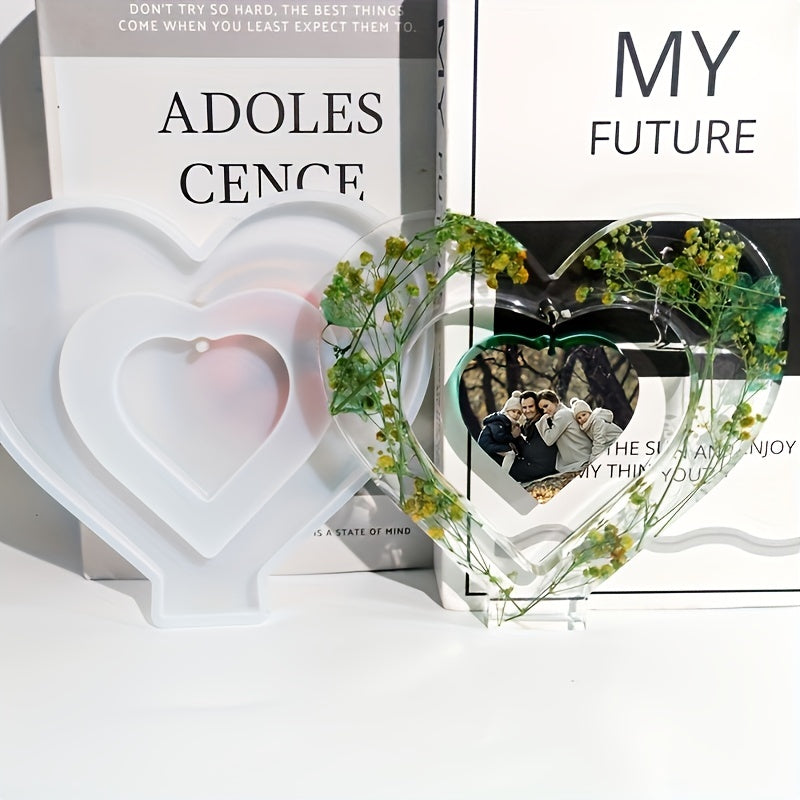 DIY Crystal Epoxy Resin Mold Love Photo Frame Silicone Mold