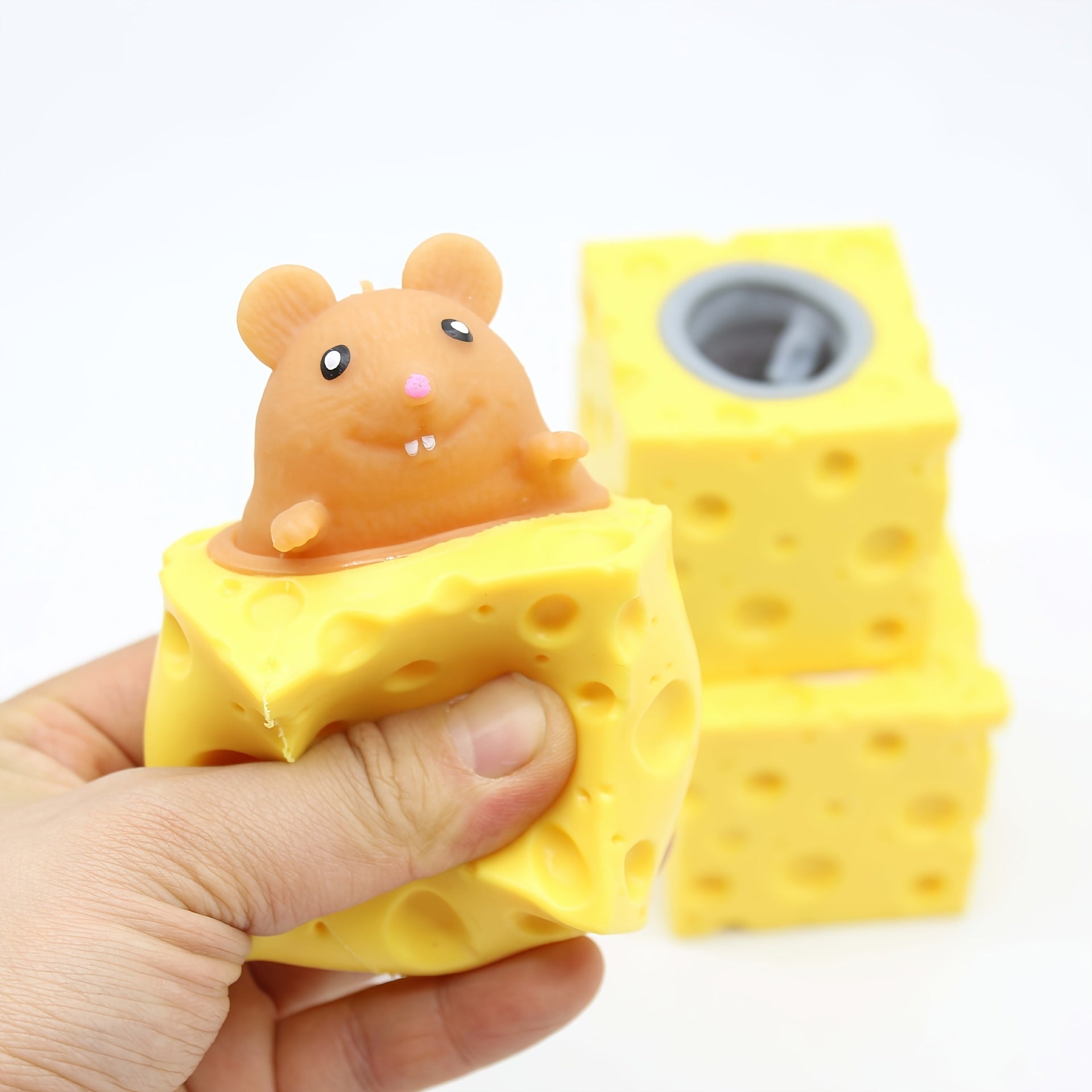 Cheese Mouse Cup Squeeze Toys for Kids