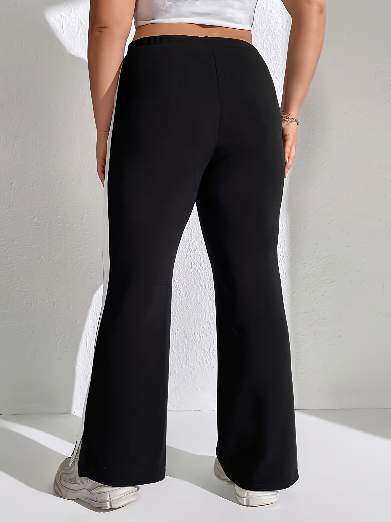 Plus Size Colorblock High Rise Sports Pants