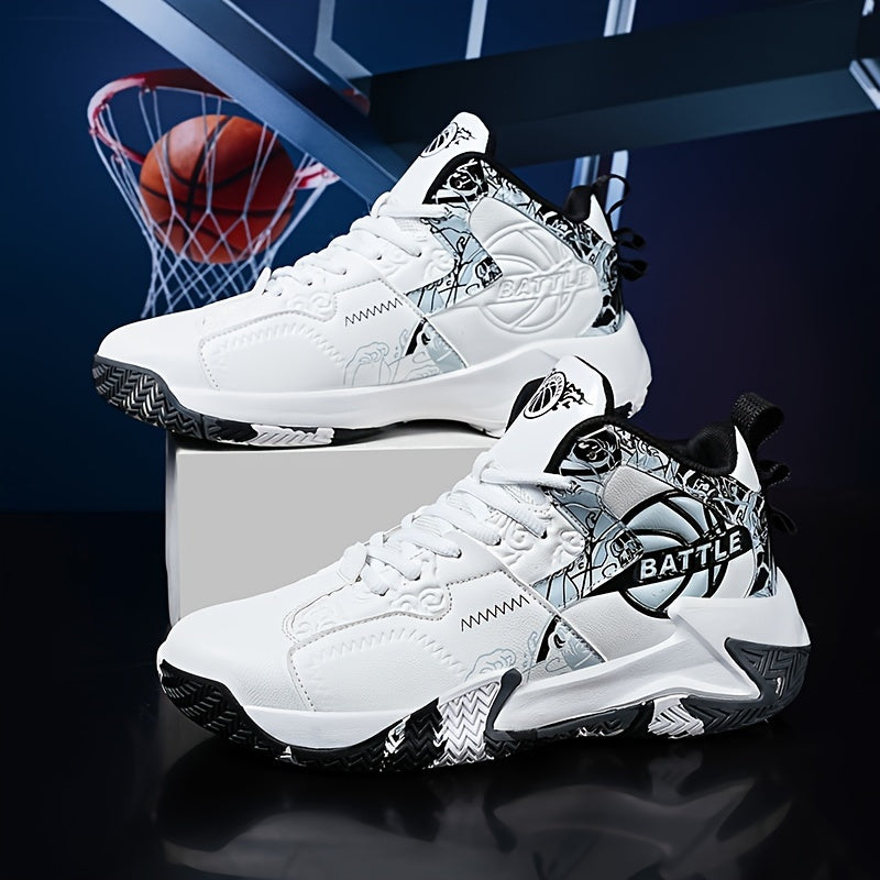Men's High Top Basketball Shoes Soft Sole Shock Absorption