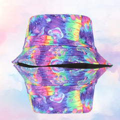 Magic Mushroom Reversible Bucket Hat Hip Hop Printed Basin Hat Sunscreen Fisherm