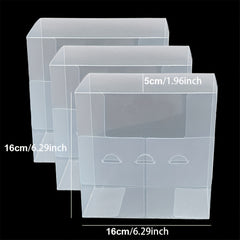 16x16cm Transparent Storage Boxes for Craft Supplies