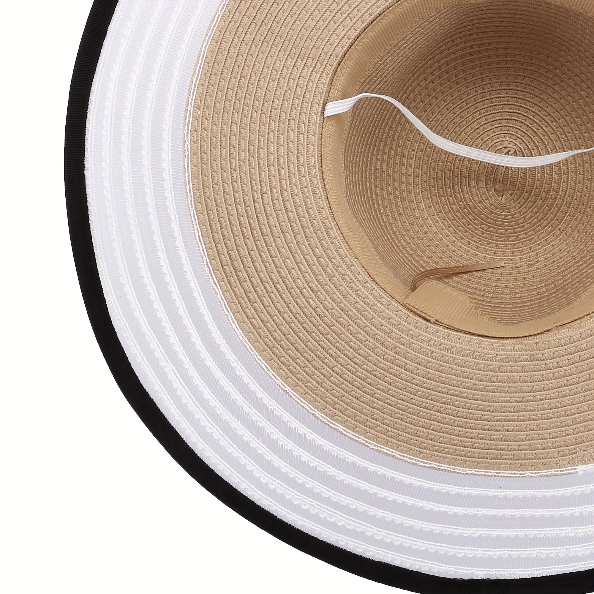 Foldable Sun Protection Hat with Mesh Edge Ribbon