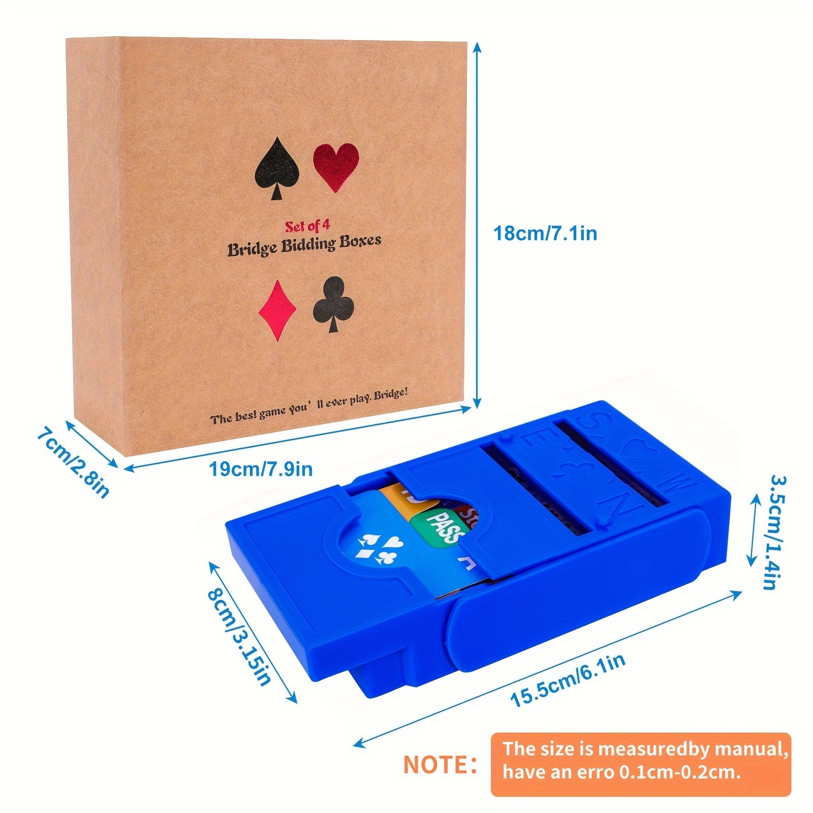 Bridge Bidding Boxes Set Of Four Bidding Device