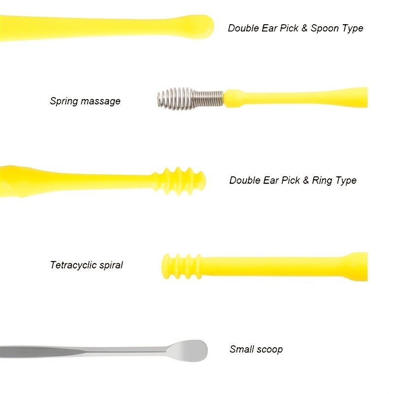 7Pcs Ear Cleaning Kit With Storage Box Key Ring Safe Ear Wax Removal Tool